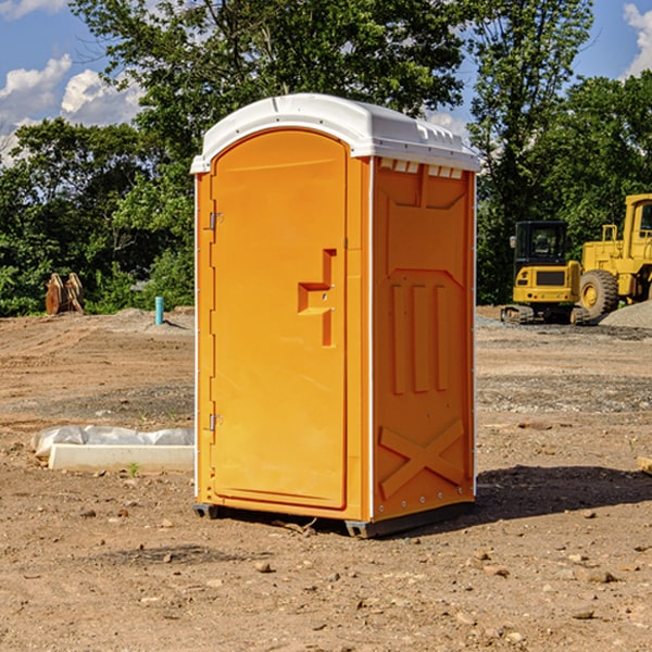 how often are the portable restrooms cleaned and serviced during a rental period in Bickleton